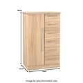 Bramwell Childrens Wardrobe Oak from Roseland Furniture