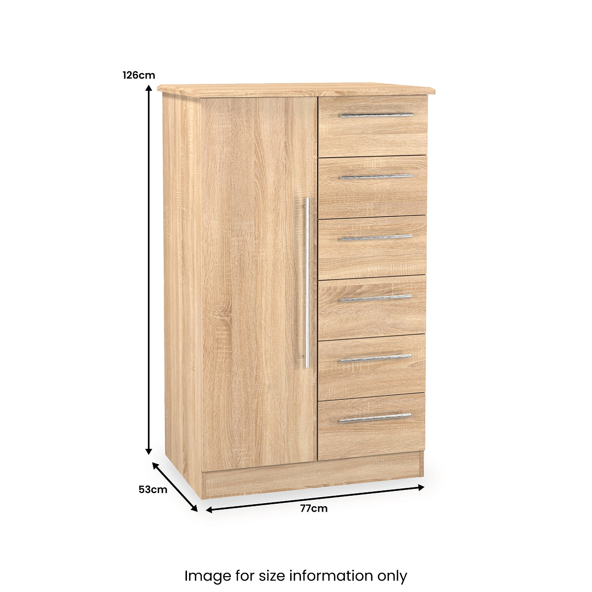 Bramwell Childrens Wardrobe Oak from Roseland Furniture
