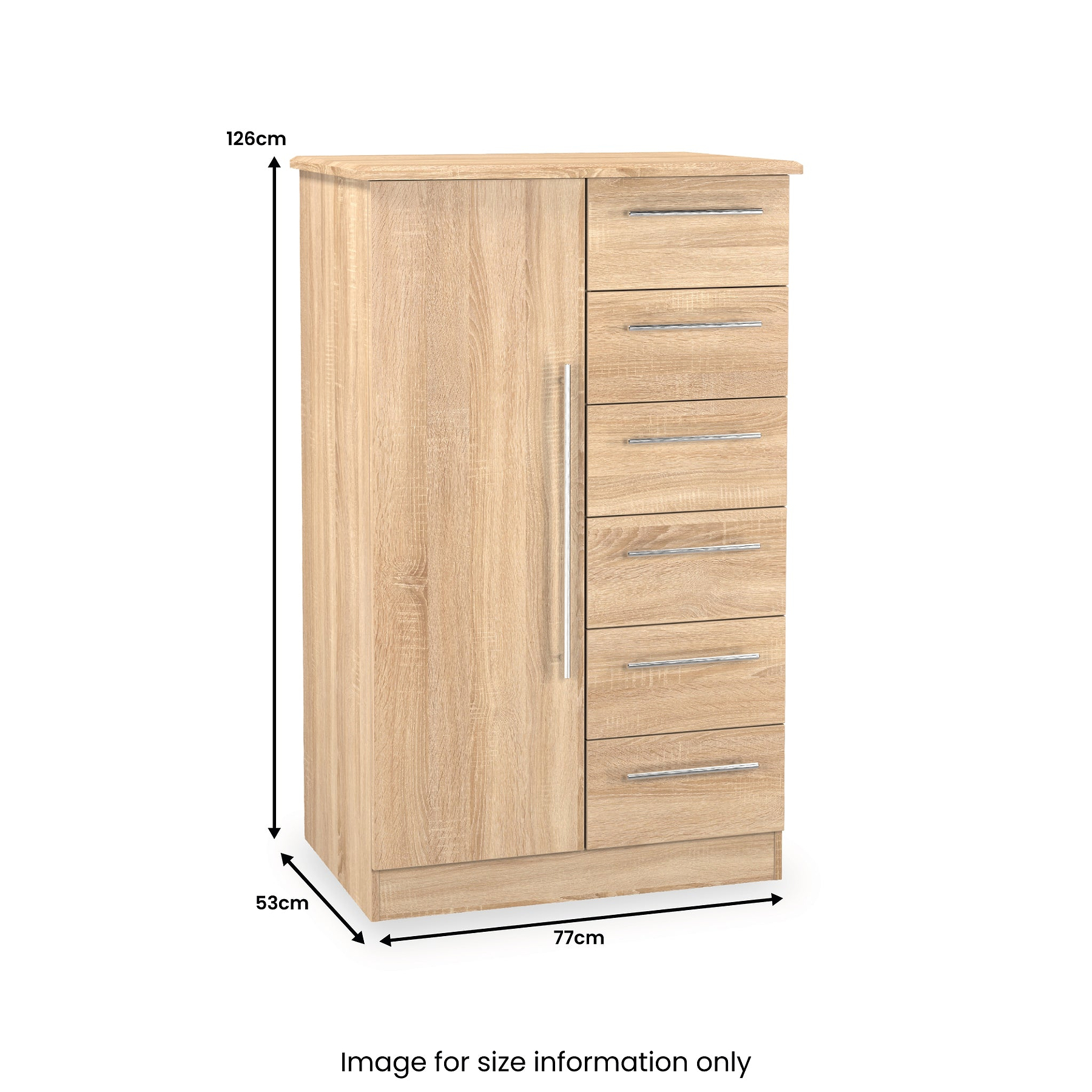 Bramwell Childrens Wardrobe Oak from Roseland Furniture