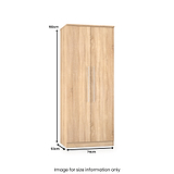 Bramwell Double Wardrobe Oak from Roseland Furniture