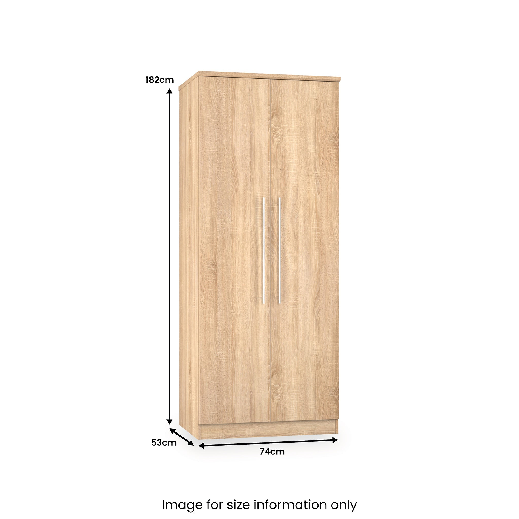 Bramwell Double Wardrobe Oak from Roseland Furniture