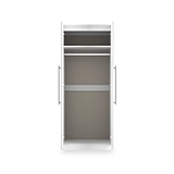 Bramwell Double Wardrobe White from Roseland Furniture