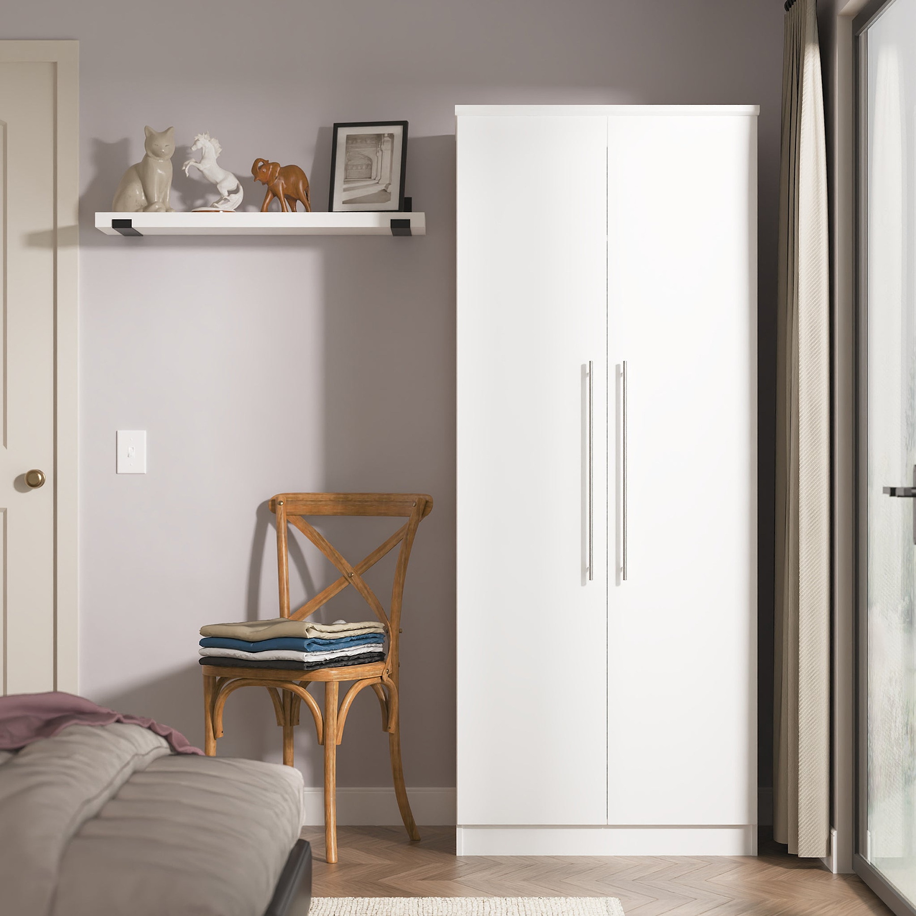 Bramwell Double Wardrobe White from Roseland Furniture