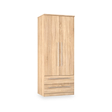 Bramwell Double Wardrobe w Drawers Oak from Roseland Furniture