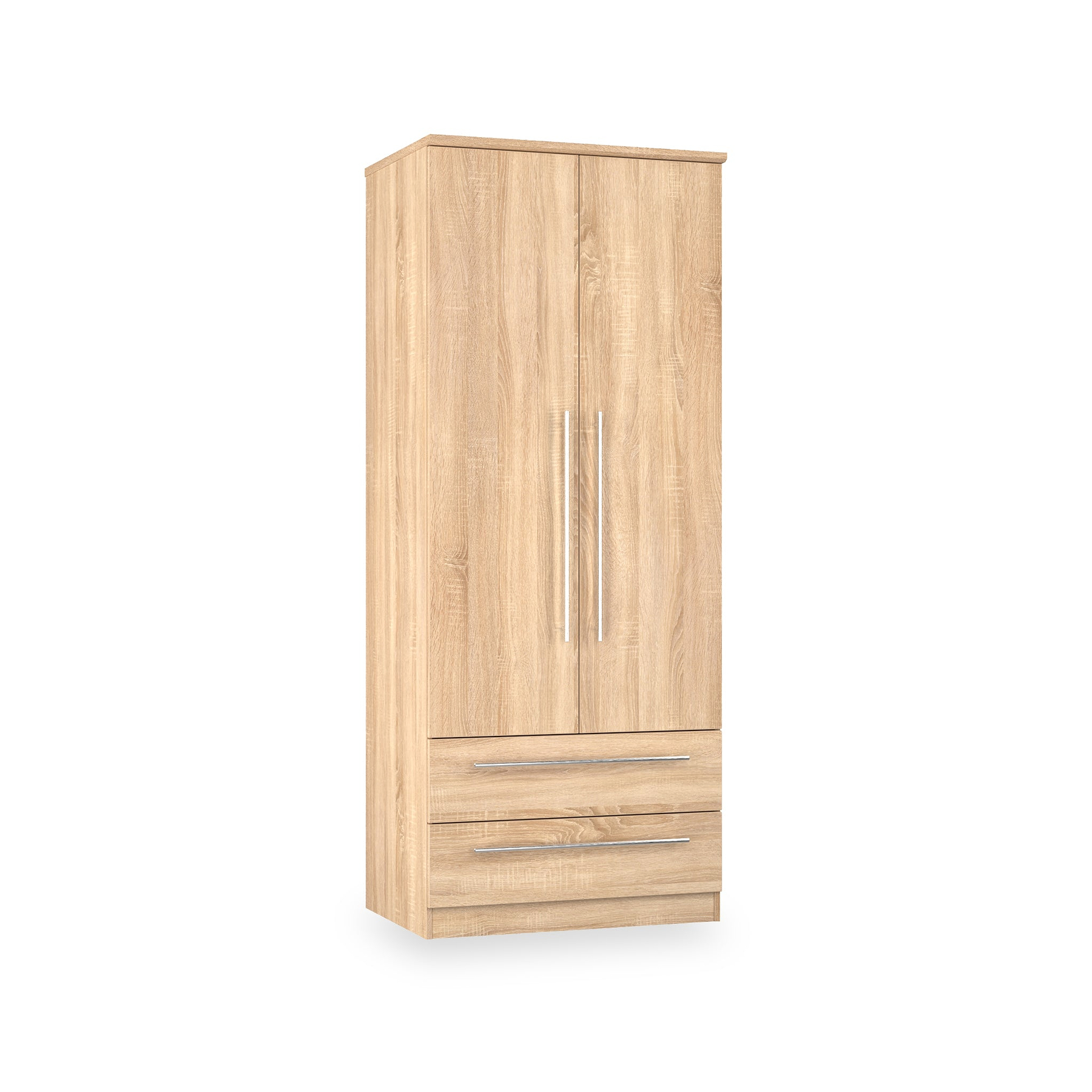 Bramwell Double Wardrobe w Drawers Oak from Roseland Furniture