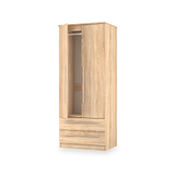 Bramwell Double Wardrobe w Drawers Oak from Roseland Furniture