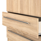 Bramwell Double Wardrobe w Drawers Oak from Roseland Furniture