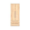 Bramwell Double Wardrobe w Drawers Oak from Roseland Furniture