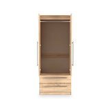 Bramwell Double Wardrobe w Drawers Oak from Roseland Furniture