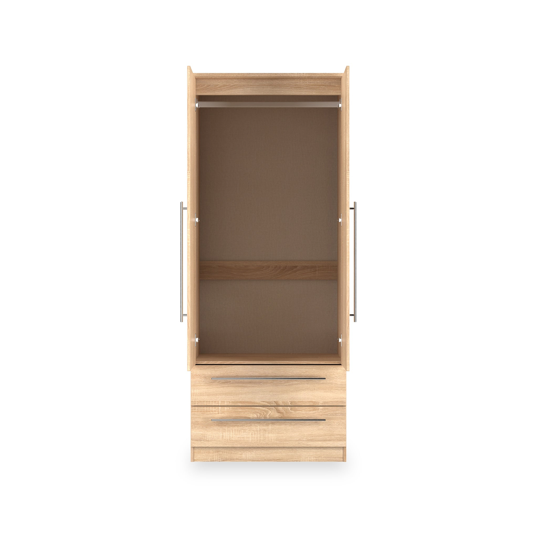 Bramwell Double Wardrobe w Drawers Oak from Roseland Furniture