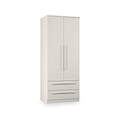 Bramwell Double Wardrobe w Drawers Grey from Roseland Furniture