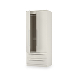 Bramwell Double Wardrobe w Drawers Grey from Roseland Furniture
