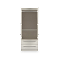 Bramwell Double Wardrobe w Drawers Grey from Roseland Furniture