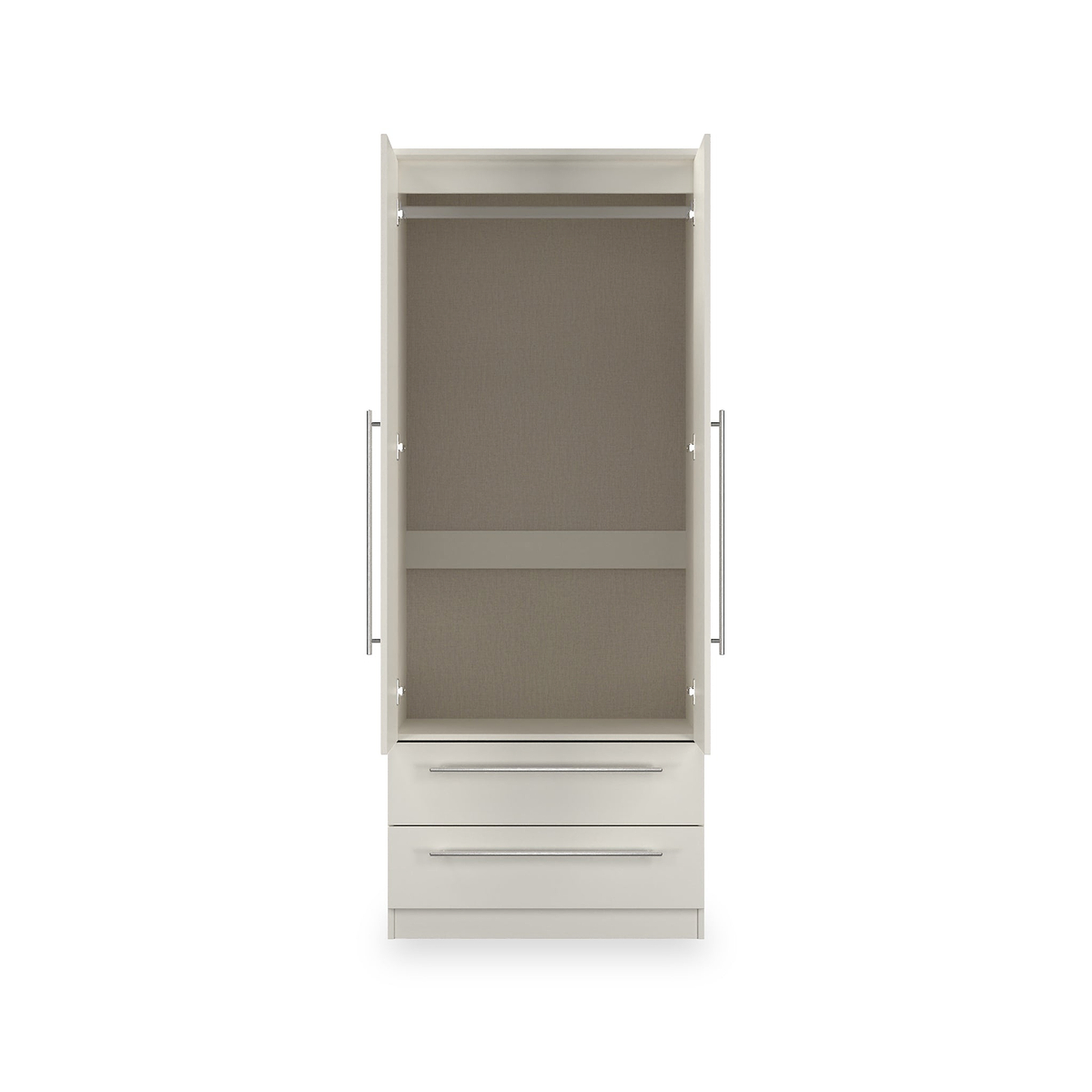 Bramwell Double Wardrobe w Drawers Grey from Roseland Furniture