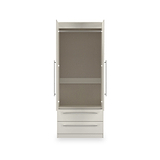Bramwell Double Wardrobe w Drawers Grey from Roseland Furniture