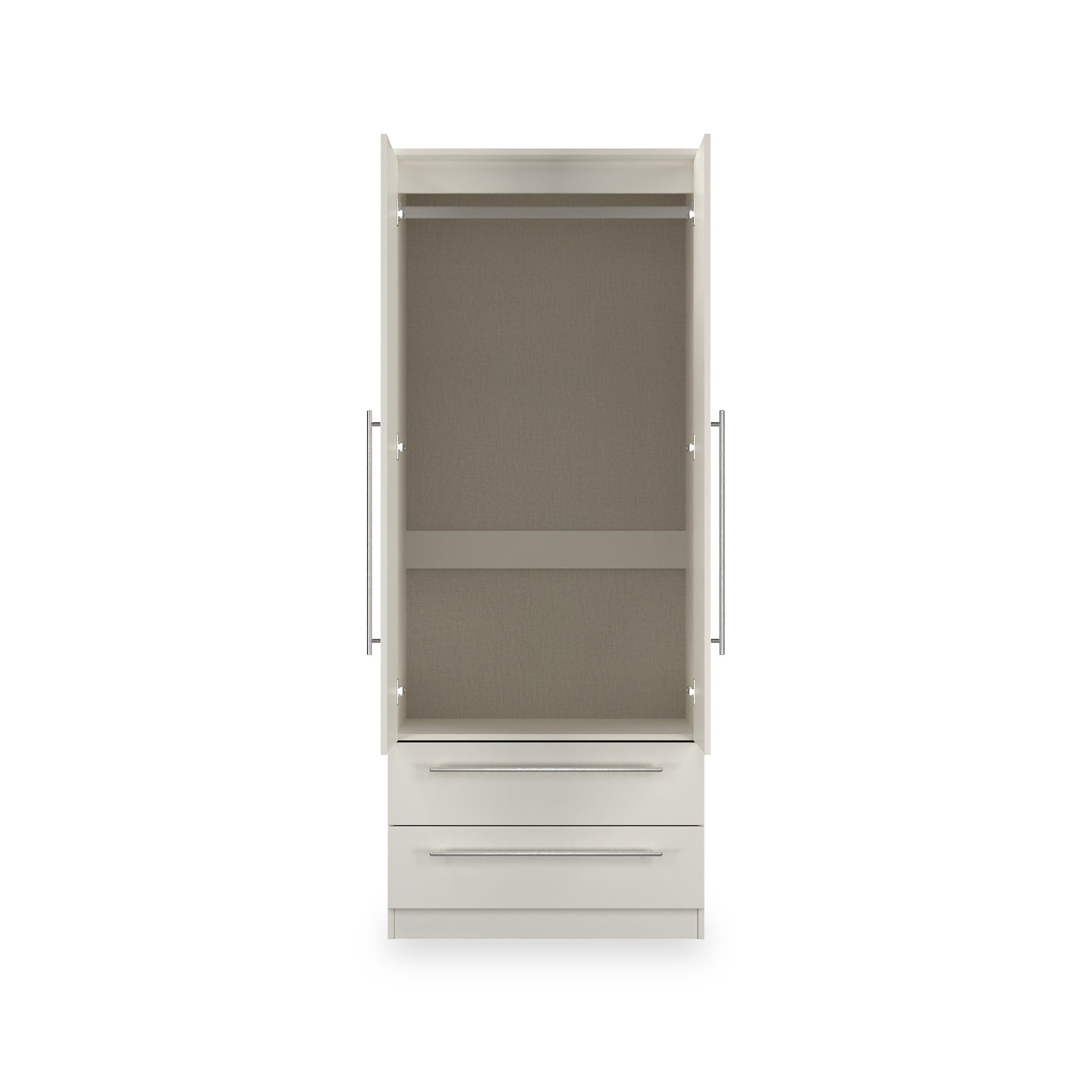 Bramwell Double Wardrobe w Drawers Grey from Roseland Furniture
