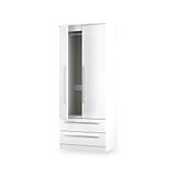 Bramwell Double Wardrobe w Drawers White from Roseland Furniture