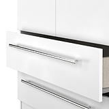 Bramwell Double Wardrobe w Drawers White from Roseland Furniture