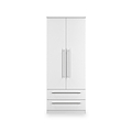 Bramwell Double Wardrobe w Drawers White from Roseland Furniture