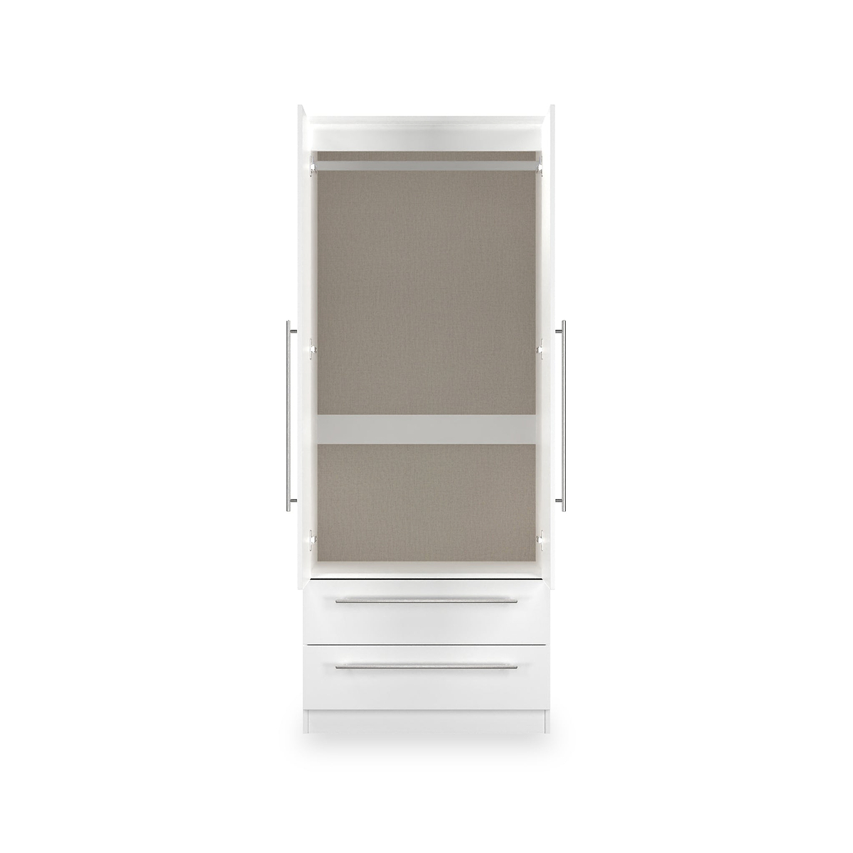 Bramwell Double Wardrobe w Drawers White from Roseland Furniture