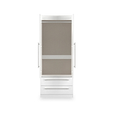 Bramwell Double Wardrobe w Drawers White from Roseland Furniture
