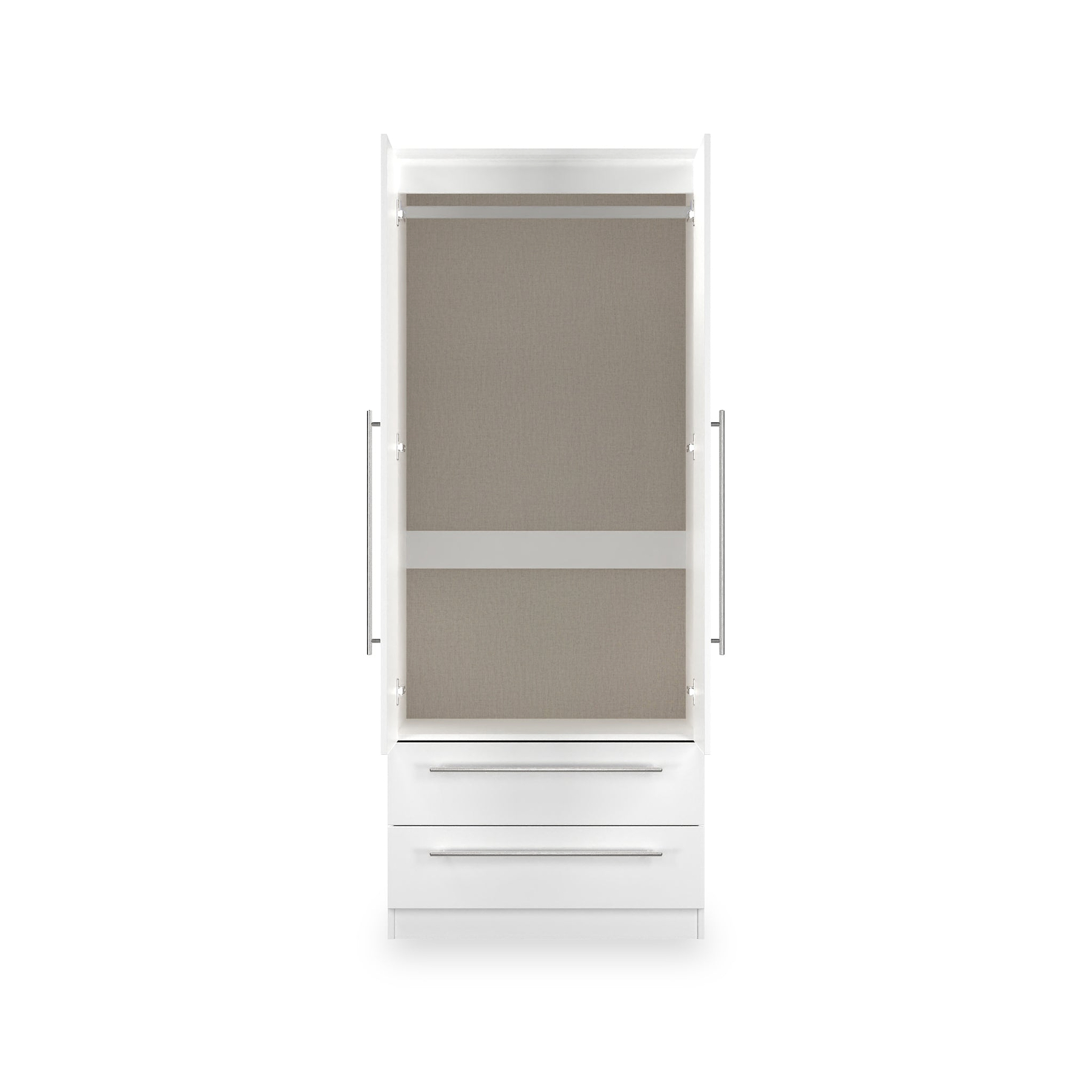Bramwell Double Wardrobe w Drawers White from Roseland Furniture