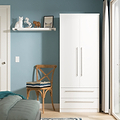 Bramwell Double Wardrobe w Drawers White from Roseland Furniture