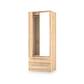Bramwell Double Mirrored Wardrobe w Drawers Oak from Roseland Furniture