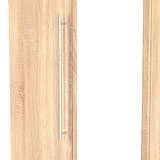 Bramwell Double Mirrored Wardrobe w Drawers Oak from Roseland Furniture