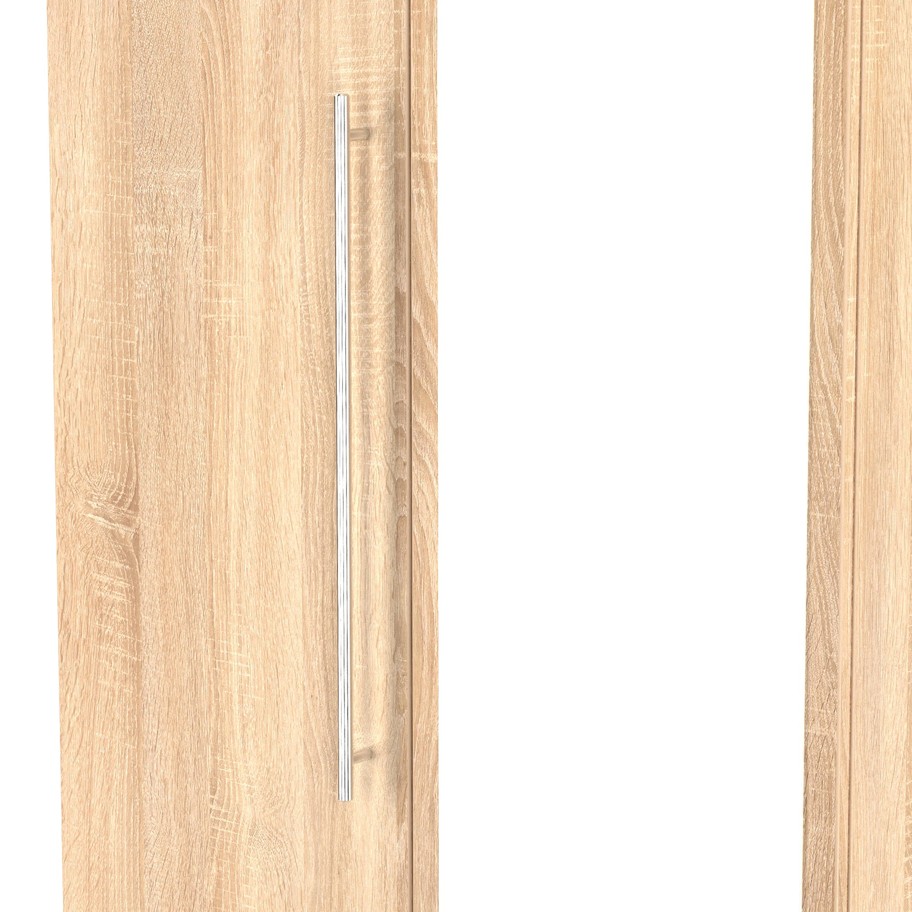 Bramwell Double Mirrored Wardrobe w Drawers Oak from Roseland Furniture