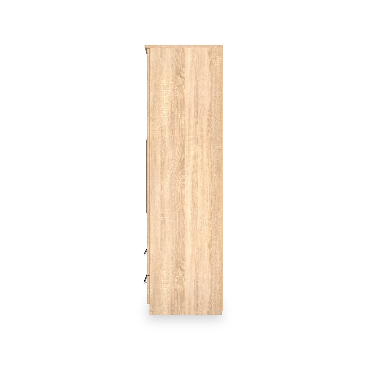 Bramwell Double Mirrored Wardrobe w Drawers Oak from Roseland Furniture