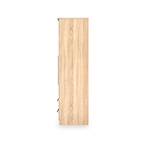 Bramwell Double Mirrored Wardrobe w Drawers Oak from Roseland Furniture