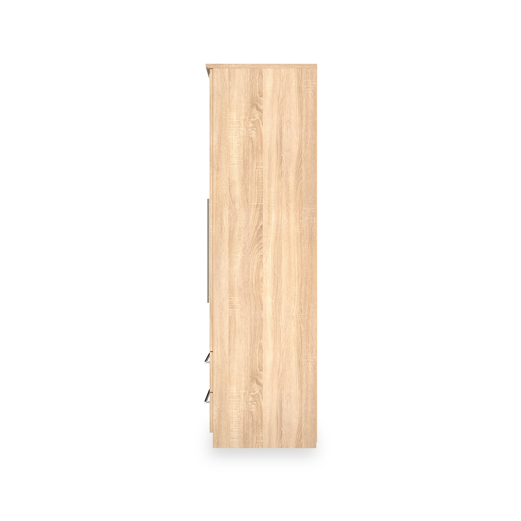 Bramwell Double Mirrored Wardrobe w Drawers Oak from Roseland Furniture