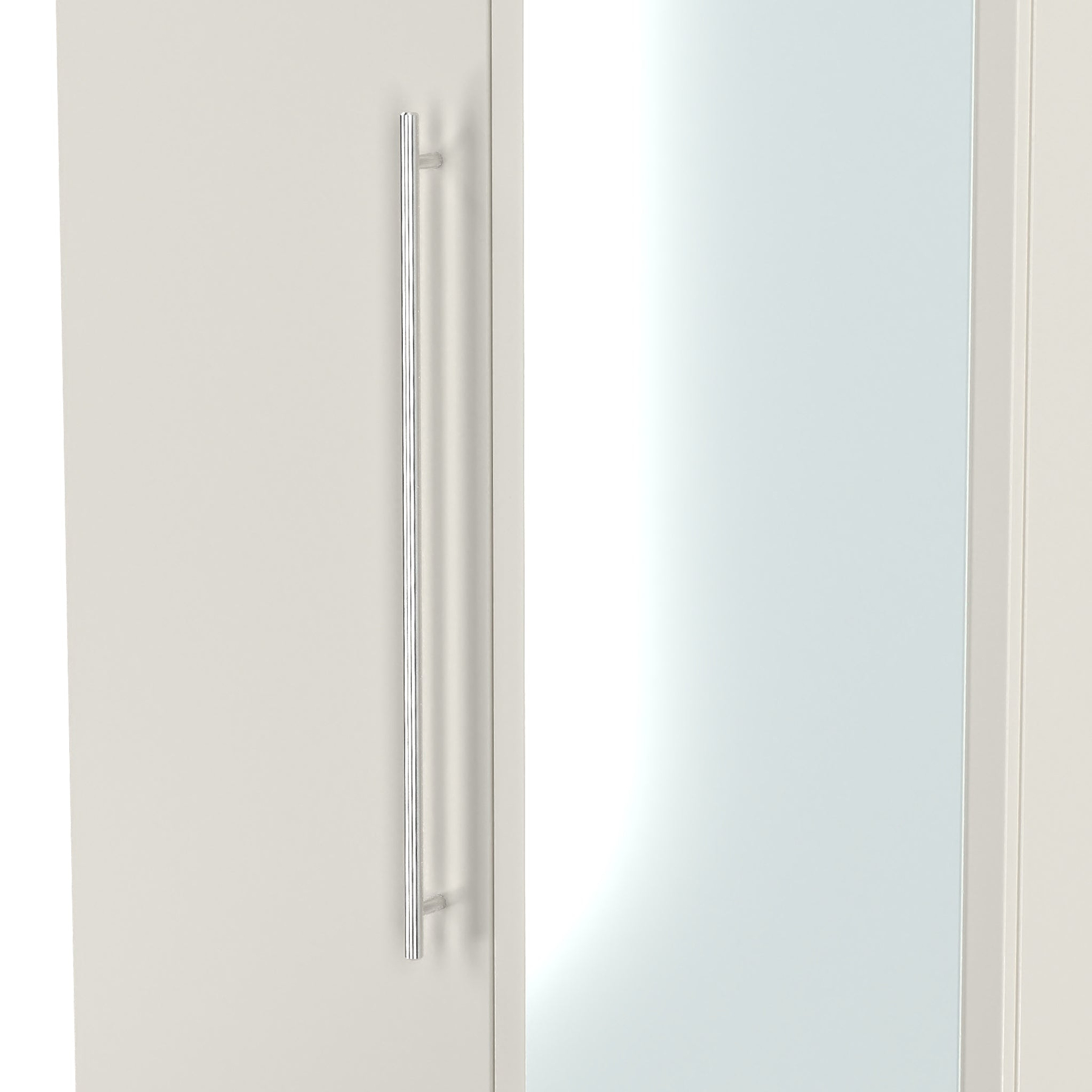 Bramwell Double Mirrored Wardrobe w Drawers Grey from Roseland Furniture