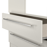 Bramwell Double Mirrored Wardrobe w Drawers Grey from Roseland Furniture