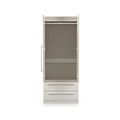 Bramwell Double Mirrored Wardrobe w Drawers Grey from Roseland Furniture