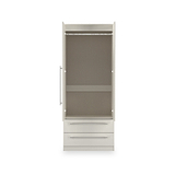 Bramwell Double Mirrored Wardrobe w Drawers Grey from Roseland Furniture
