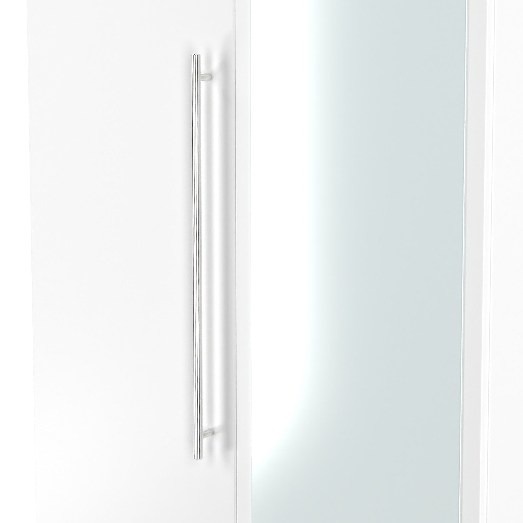 Bramwell Double Mirrored Wardrobe w Drawers White from Roseland Furniture