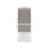 Bramwell Double Mirrored Wardrobe w Drawers White from Roseland Furniture