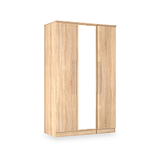 Bramwell Triple Mirrored Wardrobe Oak from Roseland Furniture