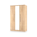 Bramwell Triple Mirrored Wardrobe Oak from Roseland Furniture