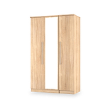 Bramwell Triple Mirrored Wardrobe Oak from Roseland Furniture