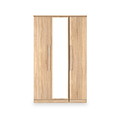 Bramwell Triple Mirrored Wardrobe Oak from Roseland Furniture