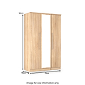 Bramwell Triple Mirrored Wardrobe Oak from Roseland Furniture