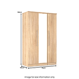 Bramwell Triple Mirrored Wardrobe Oak from Roseland Furniture