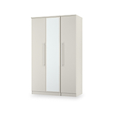 Bramwell Triple Mirrored Wardrobe Grey from Roseland Furniture