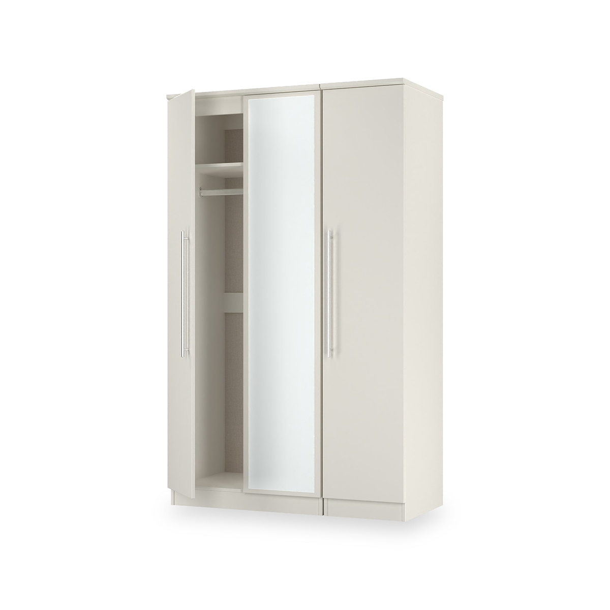 Bramwell Triple Mirrored Wardrobe Grey from Roseland Furniture