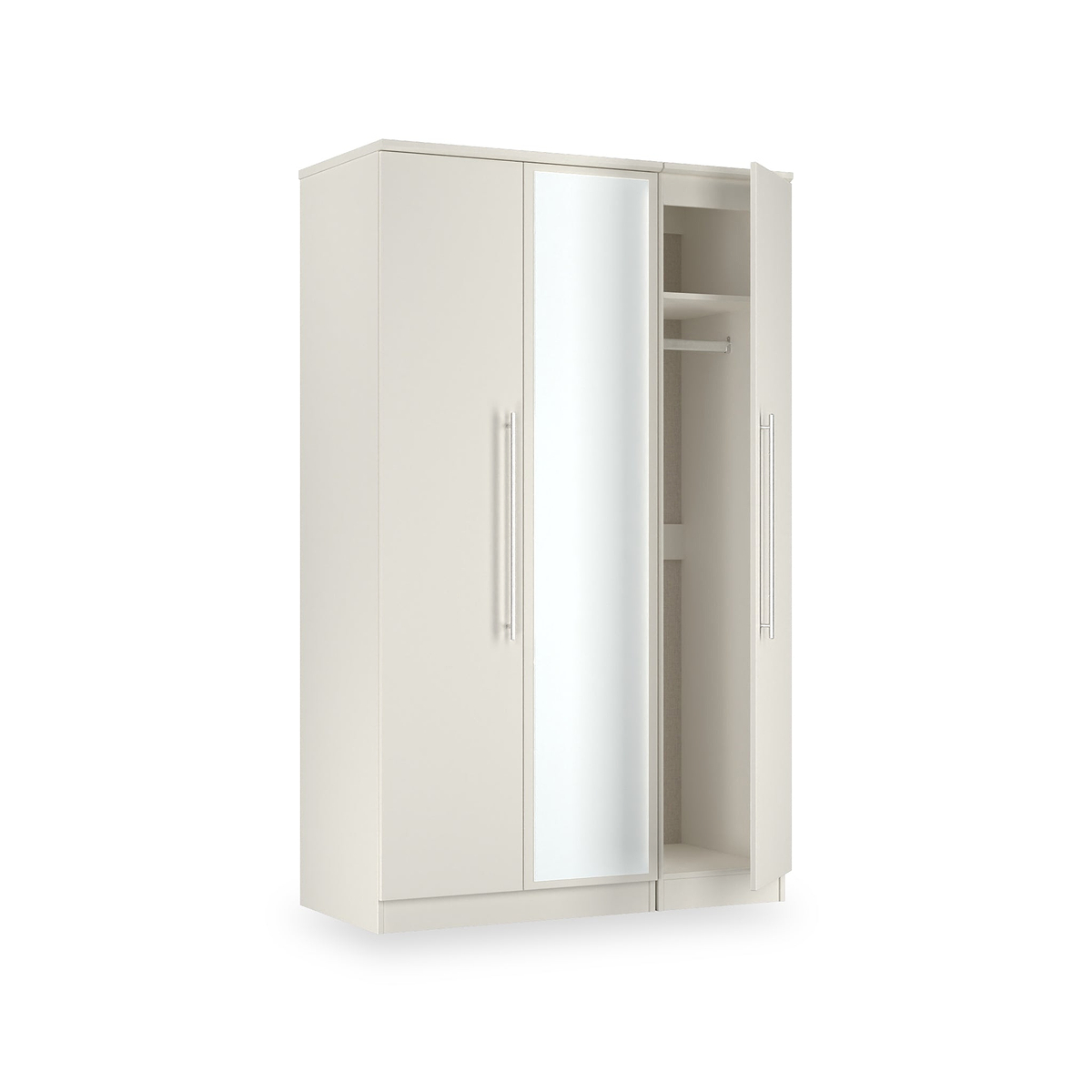 Bramwell Triple Mirrored Wardrobe Grey from Roseland Furniture