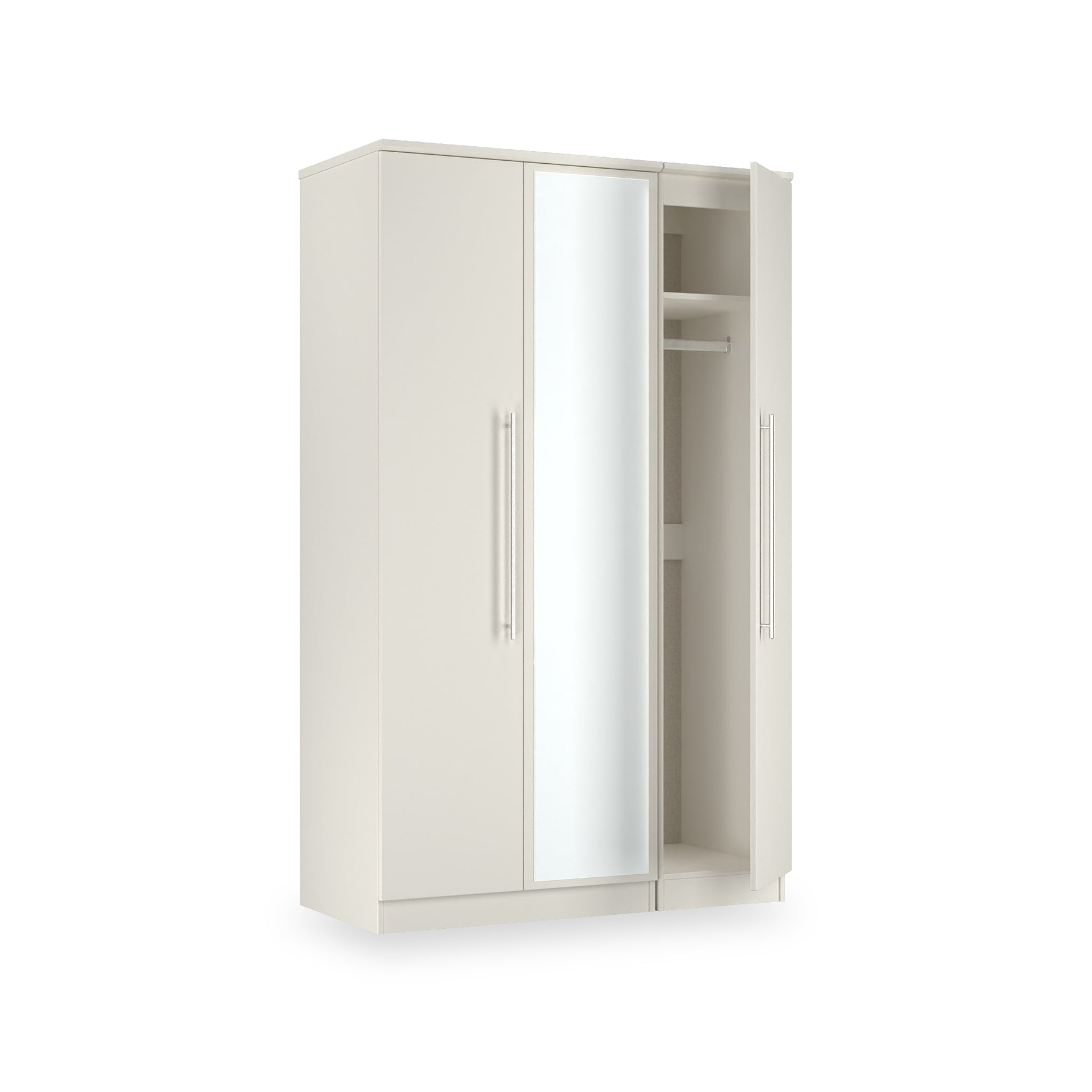 Bramwell Triple Mirrored Wardrobe Grey from Roseland Furniture