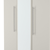 Bramwell Triple Mirrored Wardrobe Grey from Roseland Furniture